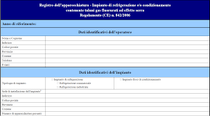 registro apparechhiatura gas