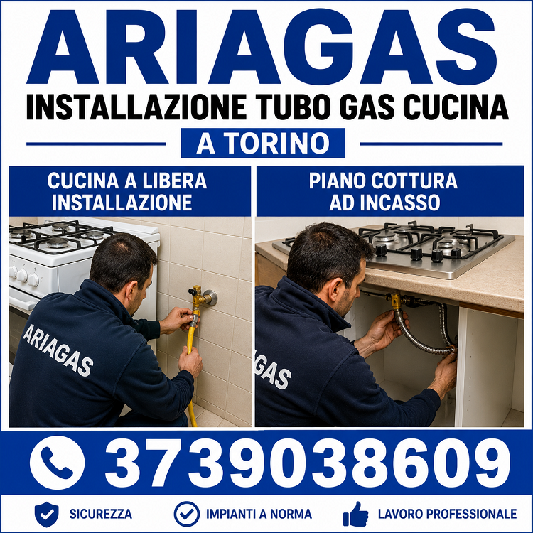 Installazione tubo gas cucina a Torino